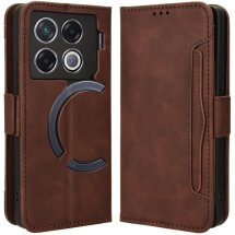 Чехол Deexe Wallet Stand для Infinix GT 20 Pro - Brown: фото 1 из 8