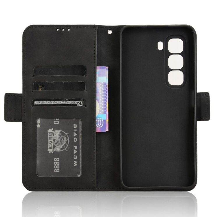 Чехол Deexe Wallet Stand для Infinix Hot 50 Pro - Black: фото 5 из 7