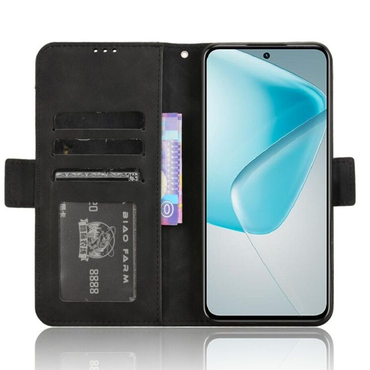 Чехол Deexe Wallet Stand для Infinix Hot 50 Pro - Black: фото 3 из 7