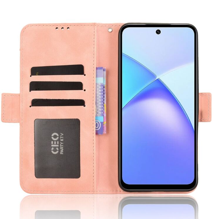 Чохол Deexe Wallet Stand для Infinix Smart 10 - Pink: фото 4 з 13