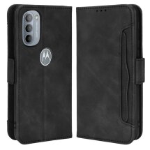 Чехол Deexe Wallet Stand для Motorola Moto G31 / G41 - Black: фото 1 из 7