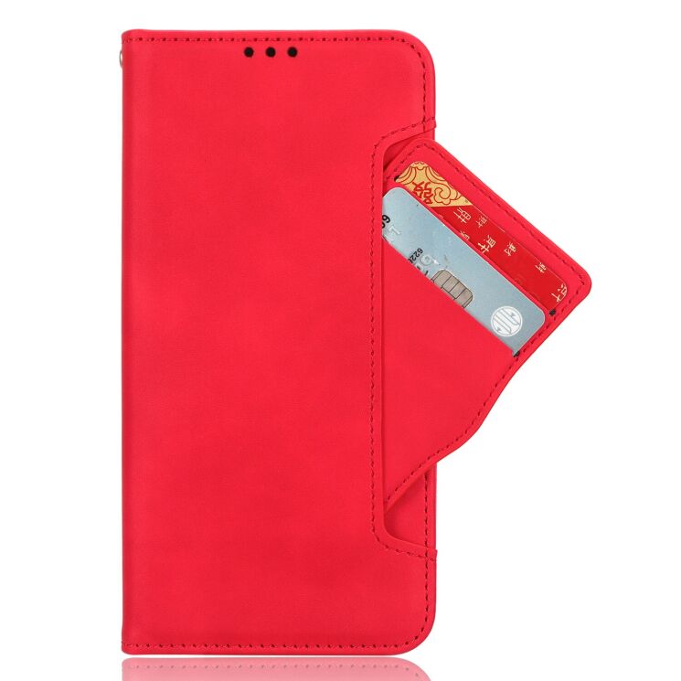 Чохол Deexe Wallet Stand для Motorola Moto G86 Power - Red: фото 4 з 14