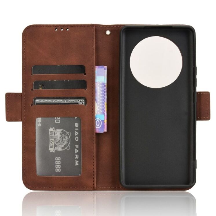 Чехол Deexe Wallet Stand для Realme 13 Plus - Brown: фото 3 из 7