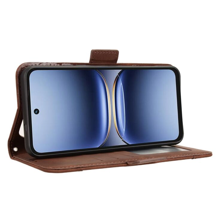Чохол-книжка з кишеньками Deexe Wallet Stand для TECNO Spark 40 - Brown: фото 7 з 16