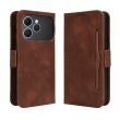 Чохол-книжка з кишеньками Deexe Wallet Stand для TECNO Spark 40 - Brown (402600Z)