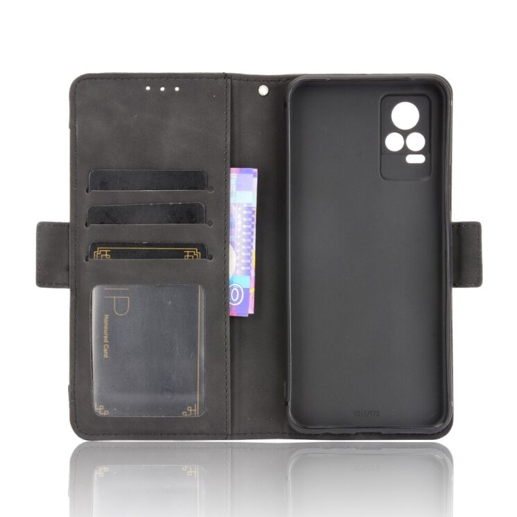 Чехол Deexe Wallet Stand для VIVO V21e - Black: фото 7 из 13