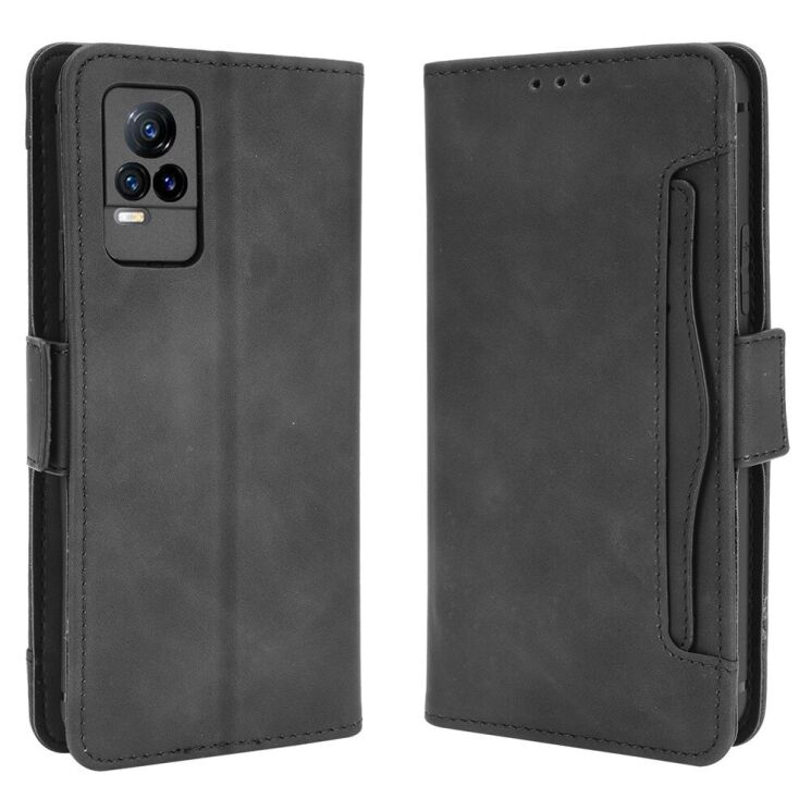 Чехол Deexe Wallet Stand для VIVO V21e - Black: фото 2 из 13