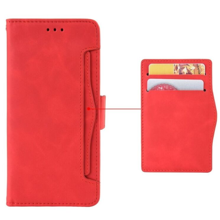 Чехол Deexe Wallet Stand для Xiaomi Redmi Note 14 4G - Red: фото 5 из 7