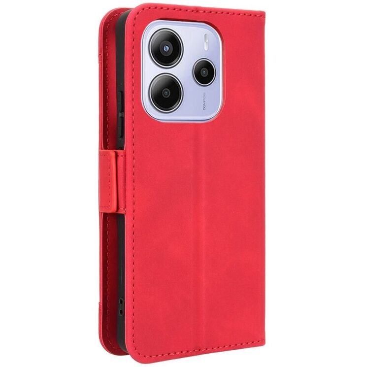 Чехол Deexe Wallet Stand для Xiaomi Redmi Note 14 4G - Red: фото 7 из 7