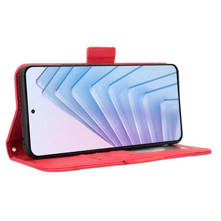 Чехол Deexe Wallet Stand для Xiaomi Redmi Note 14 4G - Red: фото 4 из 7