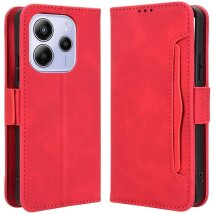 Чехол Deexe Wallet Stand для Xiaomi Redmi Note 14 4G - Red: фото 1 из 7