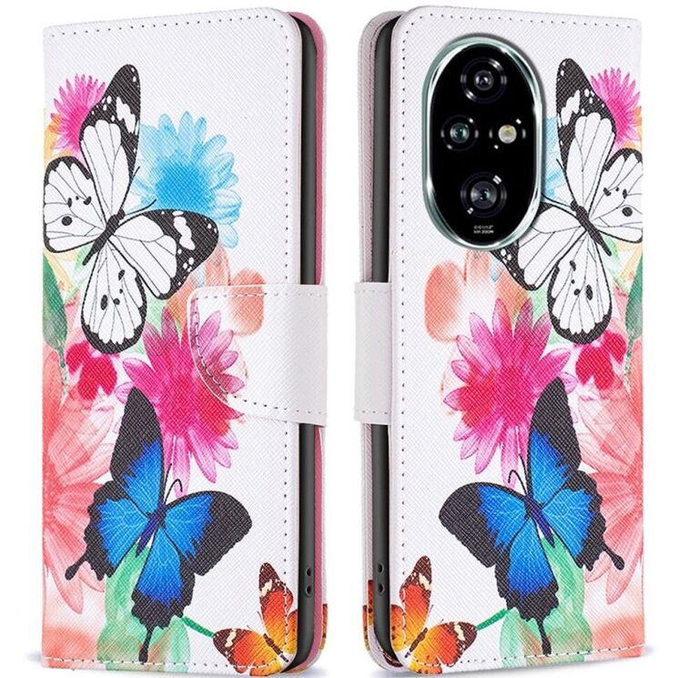 Чохол-книжка Deexe Color Wallet для Honor 200 Pro - Two Butterflies: фото 1 з 6