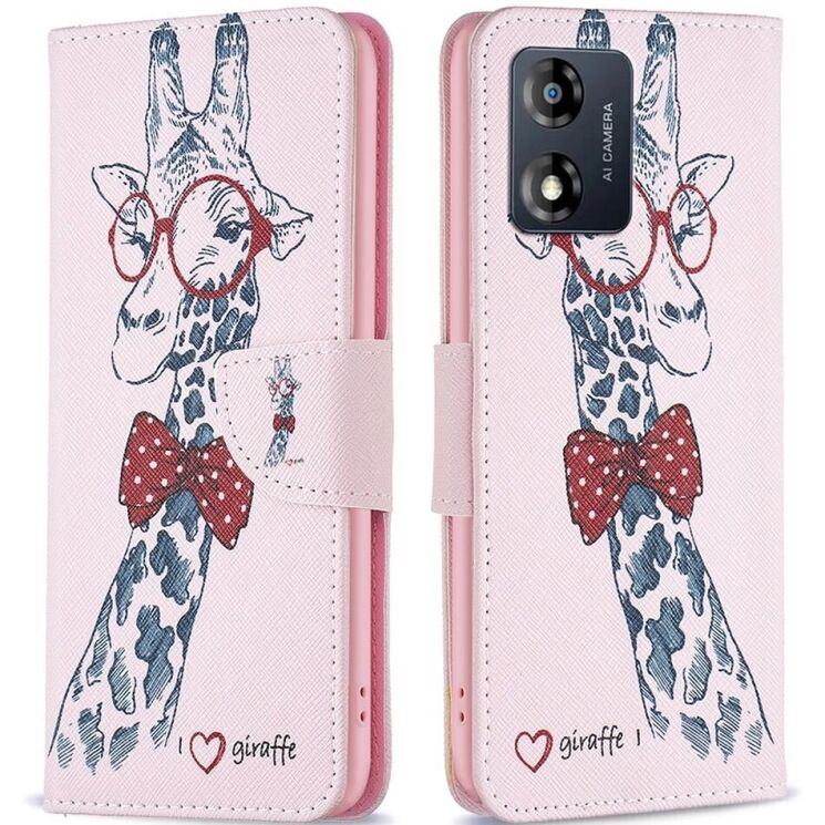 Чохол-книжка Deexe Color Wallet для Motorola Moto E13 - Giraffe: фото 1 з 7