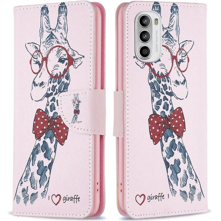 Чохол-книжка Deexe Color Wallet для Motorola Moto G52 / G82 - Giraffe: фото 1 з 8