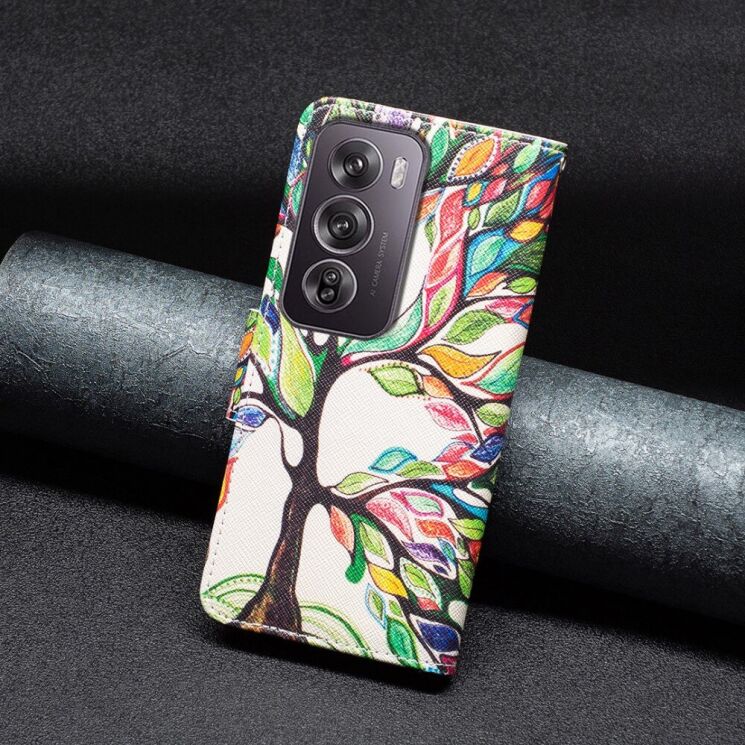 Чохол-книжка Deexe Color Wallet для OPPO Reno 12 Pro - Life Tree: фото 5 з 7