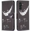 Чехол-книжка Deexe Color Wallet для Samsung Galaxy A56 (A566) - Don't Touch My Phone (372103B)
