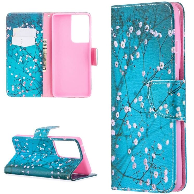 Чехол-книжка Deexe Color Wallet для Samsung Galaxy S21 Ultra (G998) - Plum Blossom: фото 1 из 9