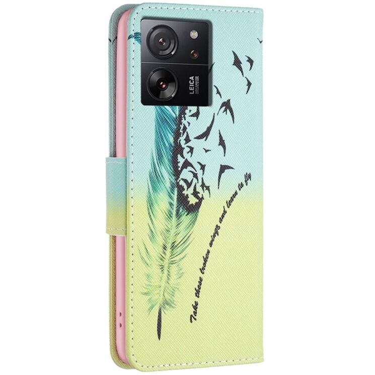 Чехол-книжка Deexe Color Wallet для Xiaomi 13T / 13T Pro - Feather and Birds: фото 4 из 8