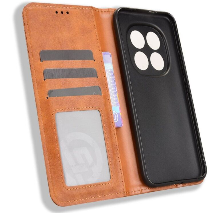 Чехол-книжка Deexe Retro Style для Xiaomi Redmi Note 15 Pro Plus / Poco M8 Pro 5G - Brown: фото 5 из 19