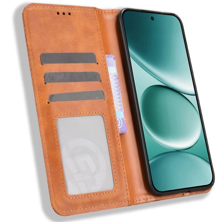 Чехол-книжка Deexe Retro Style для Xiaomi Redmi Note 15 Pro Plus / Poco M8 Pro 5G - Brown: фото 6 из 19