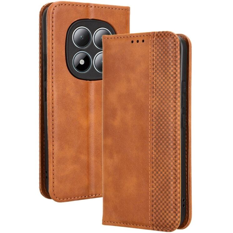 Чехол-книжка Deexe Retro Style для Xiaomi Redmi Note 15 Pro Plus / Poco M8 Pro 5G - Brown: фото 1 из 19