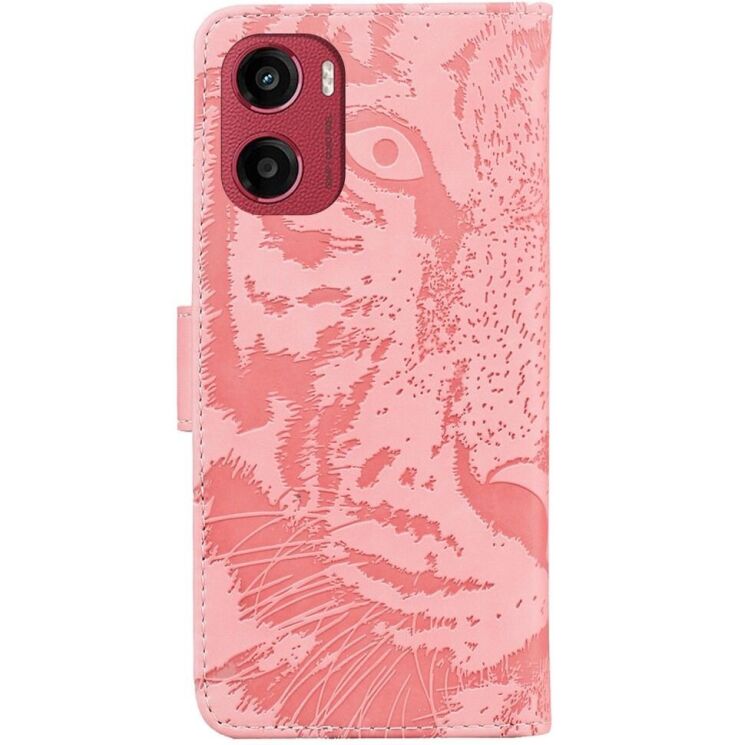 Чохол-книжка Deexe Tiger для Motorola Moto G05 / Moto E15 - Pink: фото 6 з 7