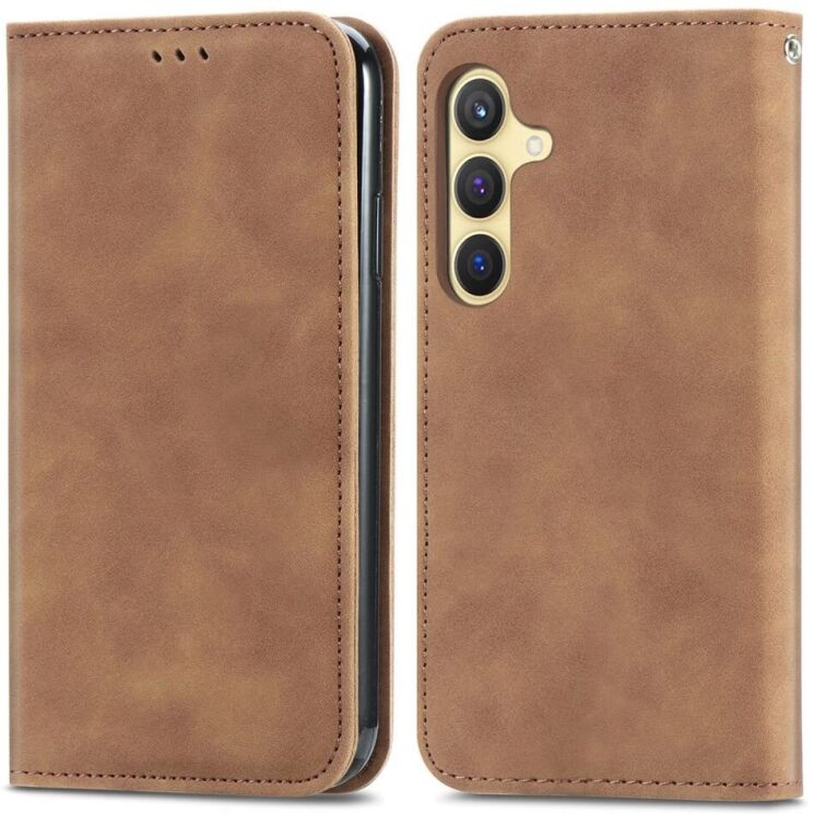 Чохол-книжка Deexe Wallet Case для Samsung Galaxy S25 (S931) - Brown: фото 2 з 8