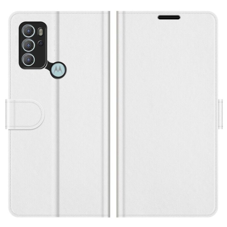 Чехол-книжка Deexe Wallet Style для Motorola Moto G60s - White: фото 2 из 8