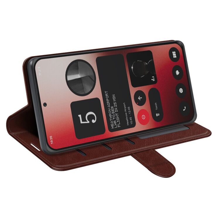 Чехол-книжка Deexe Wallet Style для Nothing Phone (2a) / Phone (2a) Plus - Brown: фото 3 из 6