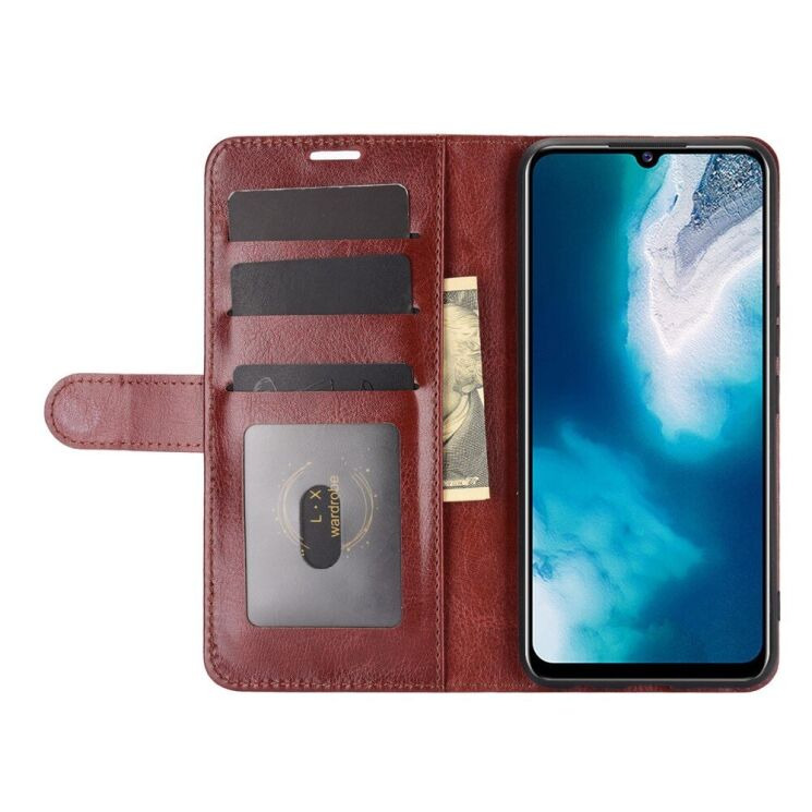 Классический чехол-книжка Deexe Wallet Style для VIVO V20 SE - Brown: фото 6 из 8