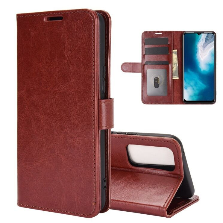 Классический чехол-книжка Deexe Wallet Style для VIVO V20 SE - Brown: фото 1 из 8