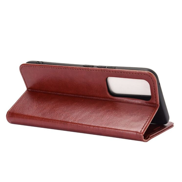 Классический чехол-книжка Deexe Wallet Style для VIVO V20 SE - Brown: фото 7 из 8
