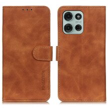 Чехол-книжка KHAZNEH Retro Wallet для Motorola Moto G75 - Brown: фото 1 из 8