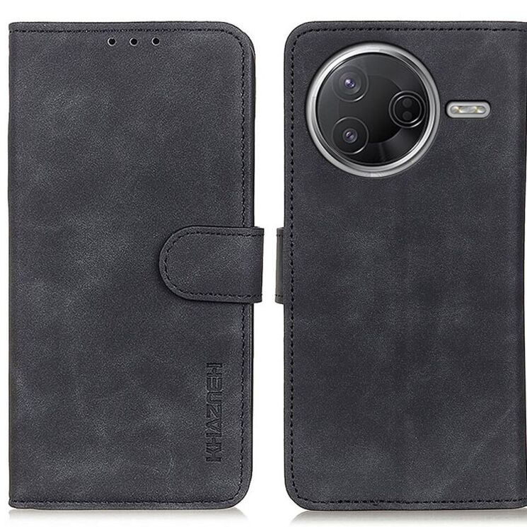 Чехол-книжка KHAZNEH Retro Wallet для Xiaomi Poco F7 Pro / Poco F7 Ultra - Black: фото 1 из 8