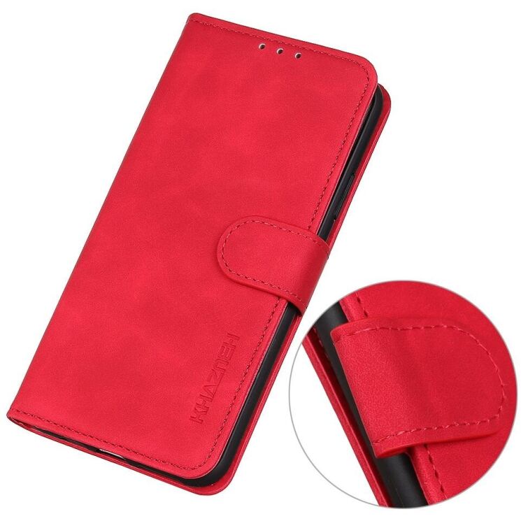 Чехол-книжка KHAZNEH Retro Wallet для Xiaomi Redmi Note 14 Pro 5G / Note 14 Pro Plus - Red: фото 6 из 8