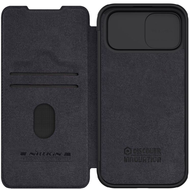 Чехол-книжка NILLKIN Qin Pro для Apple iPhone 15 - Black: фото 5 из 19