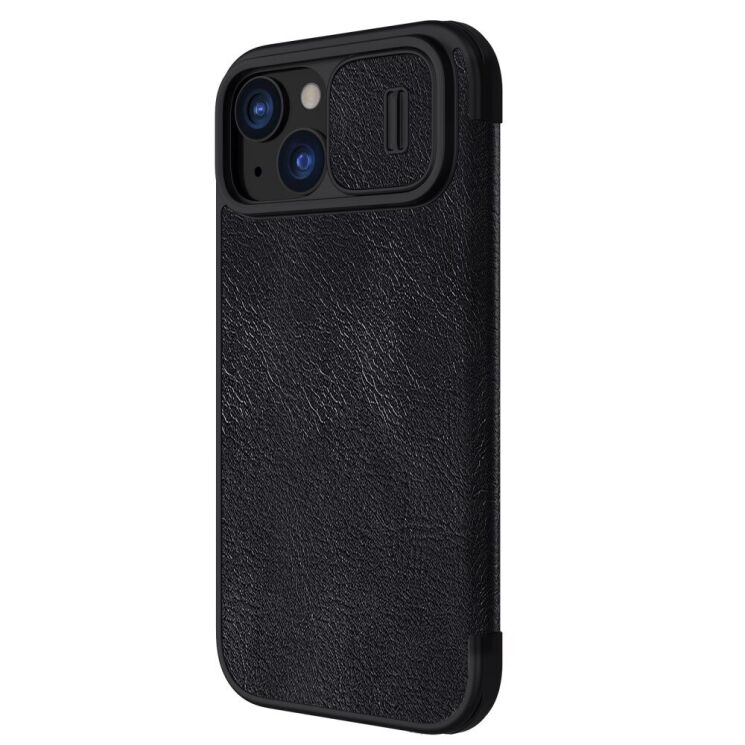 Чехол-книжка NILLKIN Qin Pro для Apple iPhone 15 - Black: фото 3 из 19