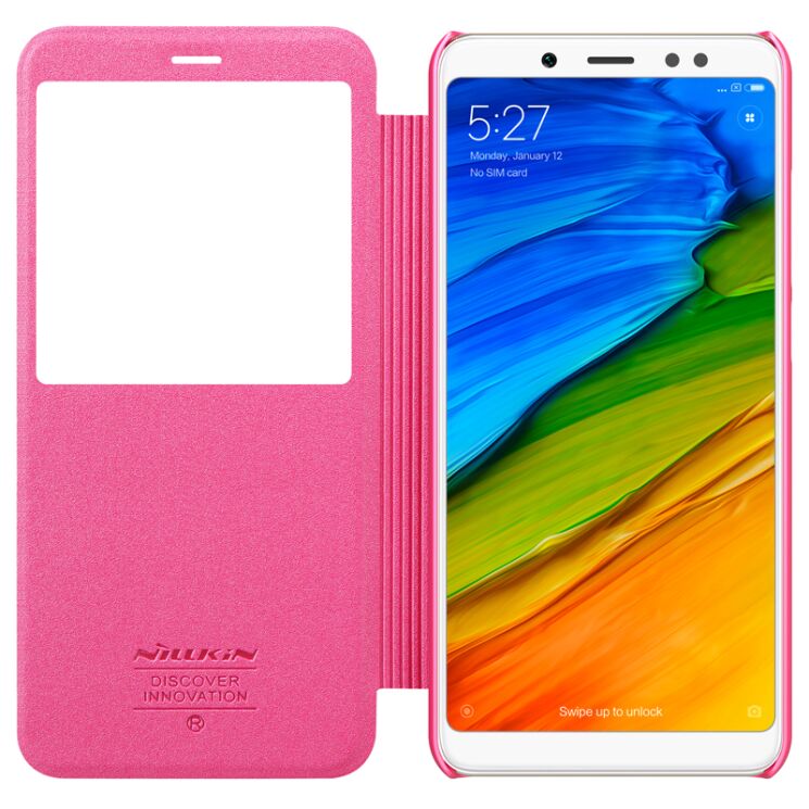Чехол-книжка NILLKIN Sparkle Series для Xiaomi Redmi Note 5 / Note 5 Pro - Rose: фото 6 из 21