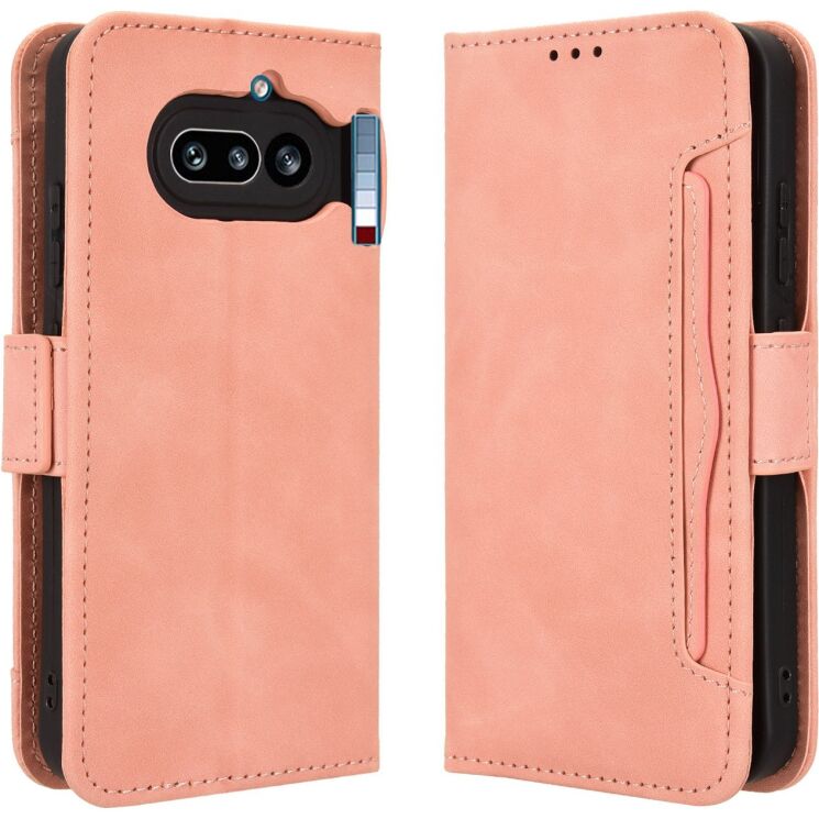Чохол-книжка з кишеньками Deexe Wallet Stand для Nothing Phone (4a) - Pink (411309P) Чохол-книжка з кишеньками Deexe Wallet Stand для Nothing Phone (4a) - Pink: фото 1 з 8