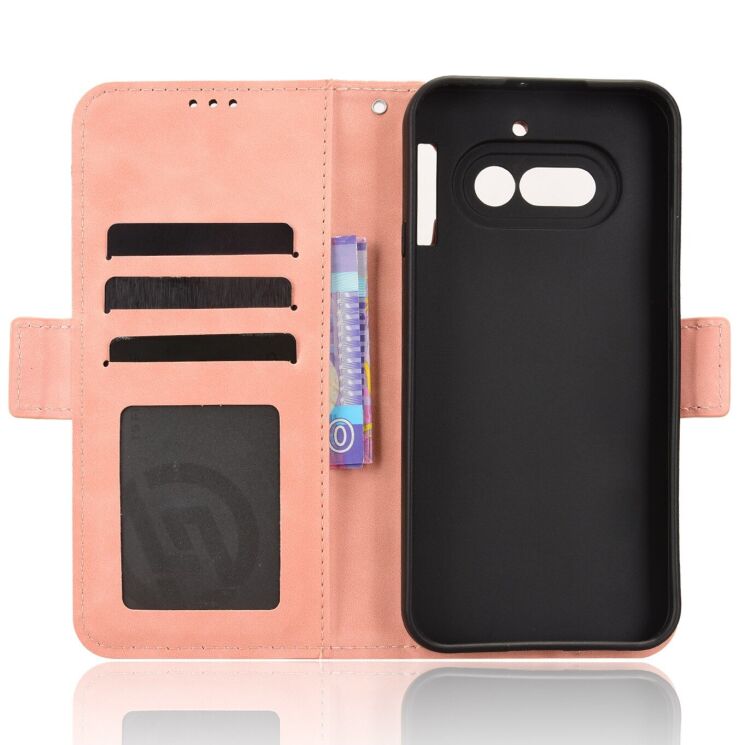 Чохол-книжка з кишеньками Deexe Wallet Stand для Nothing Phone (4a) - Pink (411309P) Чохол-книжка з кишеньками Deexe Wallet Stand для Nothing Phone (4a) - Pink: фото 4 з 8