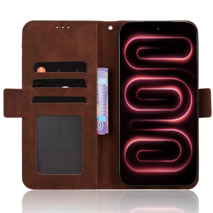 Чохол-книжка з кишеньками Deexe Wallet Stand для Xiaomi Poco F9 Pro - Brown (429109Z) Чохол-книжка з кишеньками Deexe Wallet Stand для Xiaomi Poco F9 Pro - Brown: фото 5 з 17