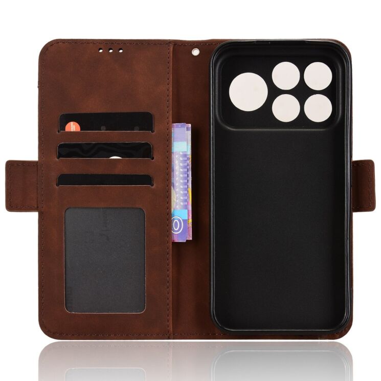 Чохол-книжка з кишеньками Deexe Wallet Stand для Xiaomi Poco F9 Pro - Brown (429109Z) Чохол-книжка з кишеньками Deexe Wallet Stand для Xiaomi Poco F9 Pro - Brown: фото 4 з 17