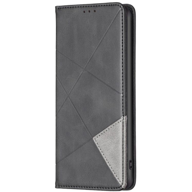 Чехол-книжка с карманами UniCase Geometric Pattern для OPPO Reno 15 F/FS - Black: фото 2 из 10
