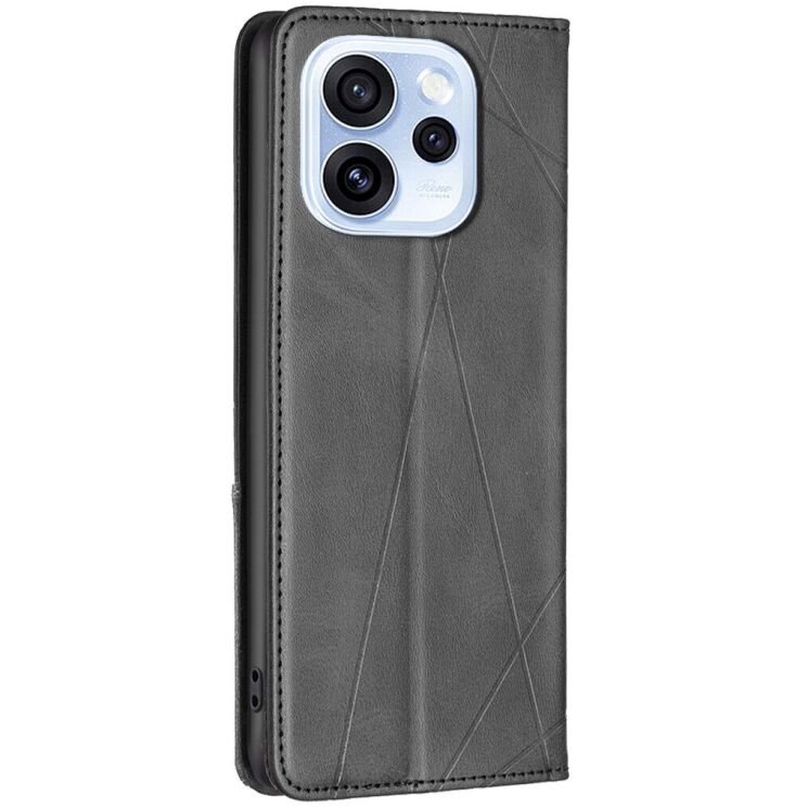 Чехол-книжка с карманами UniCase Geometric Pattern для OPPO Reno 15 F/FS - Black: фото 3 из 10