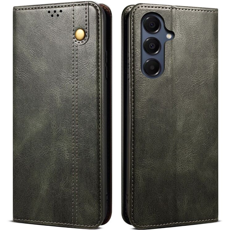 Чохол-книжка з кишеньками UniCase Leather Wallet для Samsung Galaxy A57 (A576) - Green: фото 1 з 8