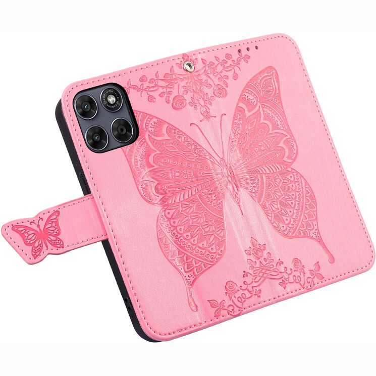 Чохол-книжка з малюнком UniCase Butterfly Pattern для Motorola Edge 70 Fusion - Pink: фото 3 з 8