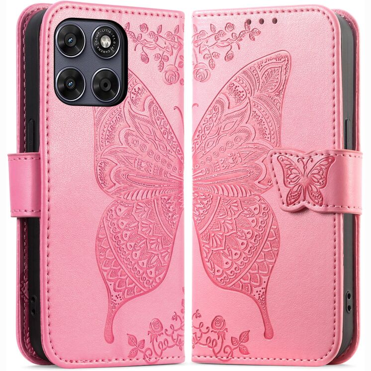 Чохол-книжка з малюнком UniCase Butterfly Pattern для Motorola Edge 70 Fusion - Pink: фото 5 з 8