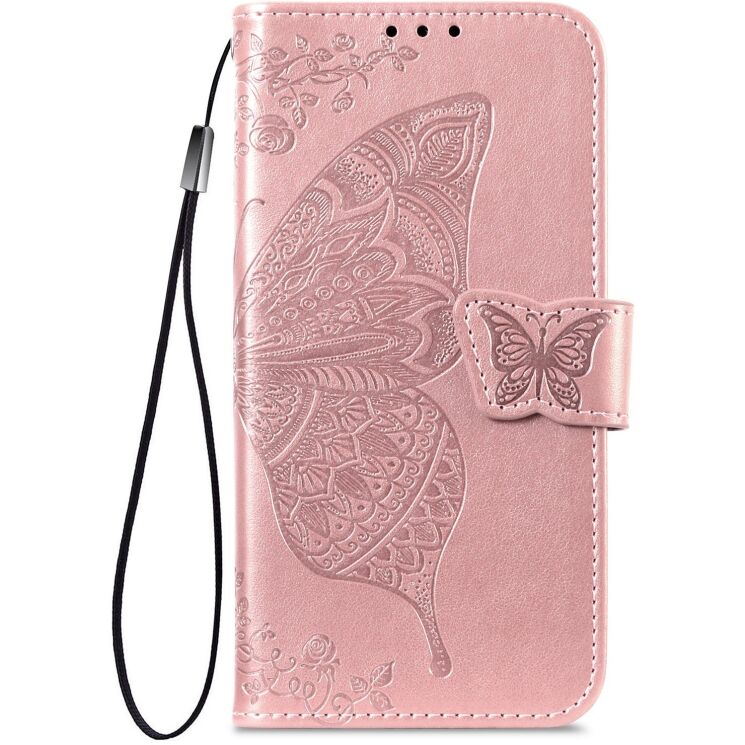 Чехол-книжка с рисунком UniCase Butterfly Pattern для Xiaomi Redmi Note 15 (4G/5G) / Poco M8 5G - Rose Gold: фото 5 из 8
