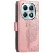 Чехол-книжка с рисунком UniCase Butterfly Pattern для Xiaomi Redmi Note 15 (4G/5G) / Poco M8 5G - Rose Gold (404653RG). Фото 6 из 8
