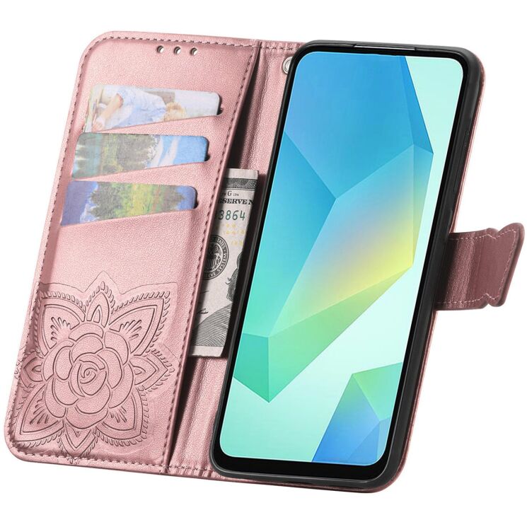 Чехол-книжка с рисунком UniCase Butterfly Pattern для Xiaomi Redmi Note 15 (4G/5G) / Poco M8 5G - Rose Gold: фото 2 из 8